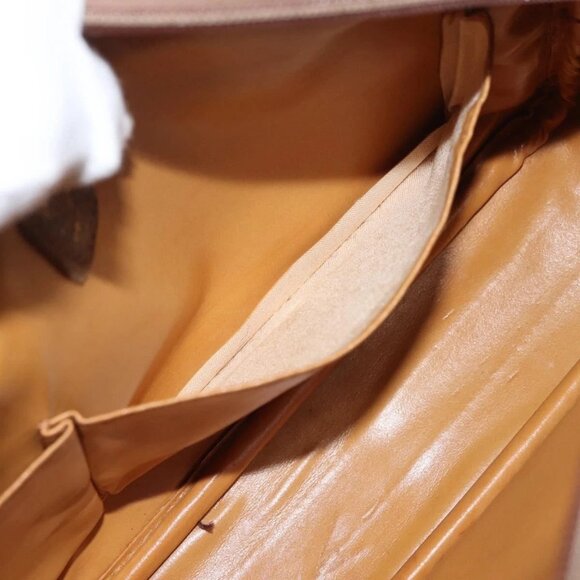 GUCCI Micro GG Canvas Shoulder Bag Suede Beige Gold Auth BA6442 - Picture 12 of 16